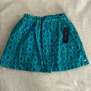 Tommy Hilfiger Blue and Green Patterned Girls Skirt